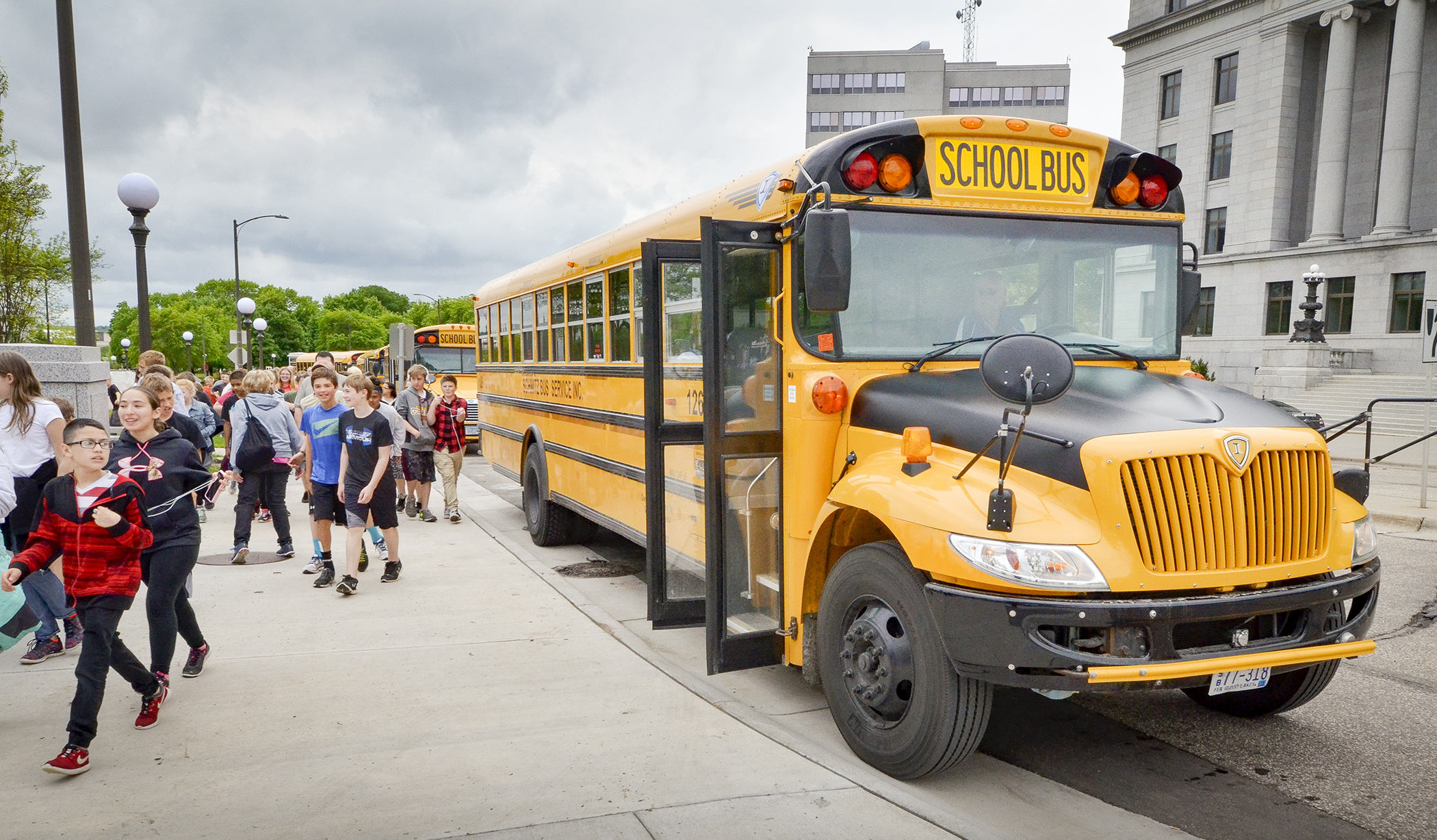 School bus drivers, cafeteria workers, and other hourly school workers who have little or no income while schools are on break are exempted from receiving unemployment insurance. A bill heard Monday could change that. House Photography file photo